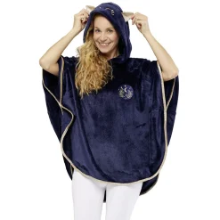 Best Gifi Poncho design chat bleu et doré Taille L