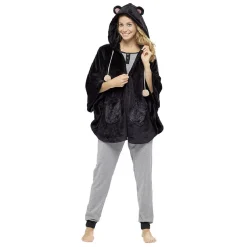 Outlet Gifi Poncho ours noir Taille M/L