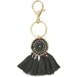Best Gifi Porte-clé attrape-rêve bordeaux ou noir tissu