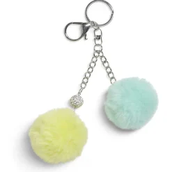 Hot Gifi Porte clé avec 2 pompons colorés - 2 modèles