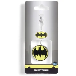 Discount Gifi Porte-clé Batman caoutchouc noir et jaune Ø3,5cm