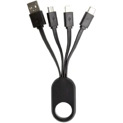 Porte clé câble de charge 3en1 lightning micro usb USBC blanc*Gifi New