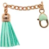 Best Gifi Porte-clé chaine balade forme pompon bleu turquoise