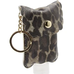 Outlet Gifi Porte-clé distributeur de gel hydroalcoolique motif léopard