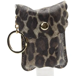 Outlet Gifi Porte-clé distributeur de gel hydroalcoolique motif léopard