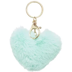 Discount Gifi Porte-clé forme coeur en fausse fourrure