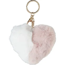 Best Gifi Porte-clé forme coeur en fausse fourrure