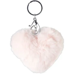 Best Gifi Porte-clé forme coeur en fausse fourrure