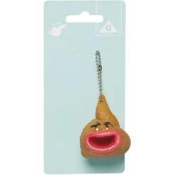 Gifi Porte clé forme crotte joyeuse marron