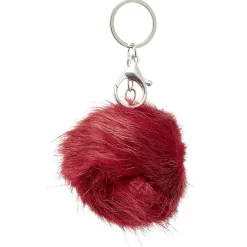 Outlet Gifi Porte-clé pompon en fausse fourrure uni