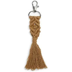 Best Gifi Porte clé pompon macramé avec mousqueton - 3 coloris