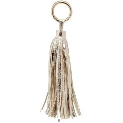 Discount Gifi Porte-clé pompon uni forme embrase argenté ou doré