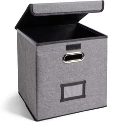 Hot Gifi Porte document Box Cube textile 31x29x31cm