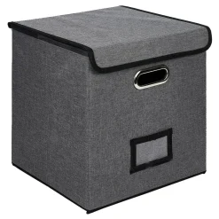 Hot Gifi Porte document Box Cube textile 31x29x31cm