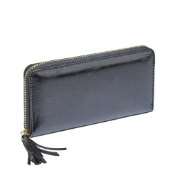 Clearance Gifi Portefeuille rectangulaire femme en simili décor pompon