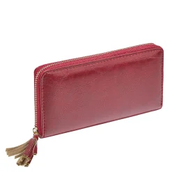 Clearance Gifi Portefeuille rectangulaire femme en simili décor pompon