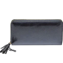 Clearance Gifi Portefeuille rectangulaire femme en simili décor pompon
