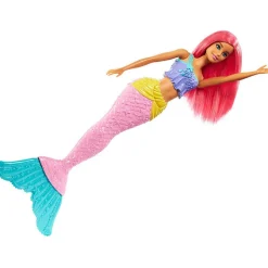 Gifi Jeux D'Imagination Et D'Imitation<Poupée Barbie sirène nageoire et cheveux roses
