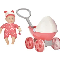 Gifi Jeux D'Imagination Et D'Imitation<Poupon et landeau rose et blanc