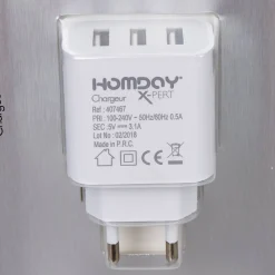 Prise murale chargeur 3 ports USB blanc*Gifi Sale