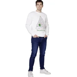 Outlet Gifi Pull de Noël Homme imprimé Chat design sapin