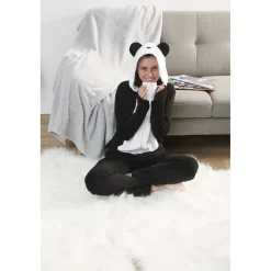 Hot Gifi Pyjama combinaison panda noir blanc femme Taille M