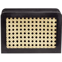 Range courrier cannage rotin naturel noir*Gifi Online