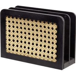 Range courrier cannage rotin naturel noir*Gifi Online