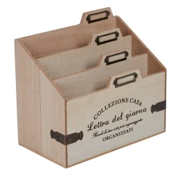 Gifi Range courrier 3 niveaux bois naturel collection Dolce Vita
