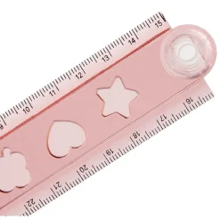 Règle pliable 15 à 30cm plastique rouge*Gifi Hot
