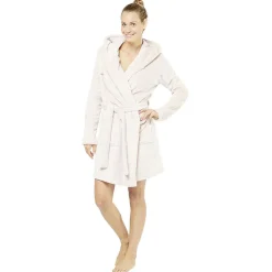 Sale Gifi Robe de chambre femme avec capuche oreille blanc à pois multicolore