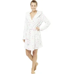New Gifi Robe de chambre pour femme avec capuche oreille rose