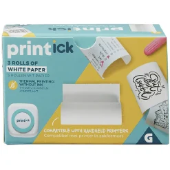 Rouleau de papier blanc x 3 pour imprimante Printick*Gifi Hot