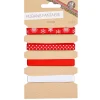 Gifi Ruban fantaisie rouge blanc x4