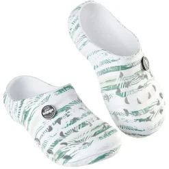 Online Gifi Sabot Hipps enfant blanc imprimé vert gris 32/33