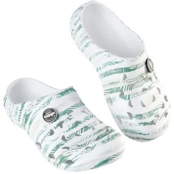 New Gifi Sabot Hipps enfant blanc imprimé vert gris 34/35