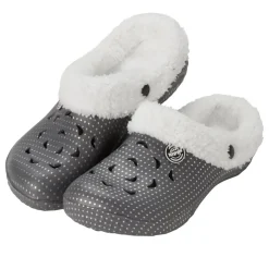 Hot Gifi Sabot Hipps femme hiver fourré gris et blanc 36/37