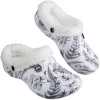 Best Gifi Sabot Hipps fourré imprimé nature blanc et noir 38/39