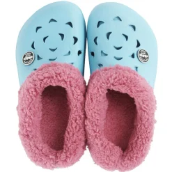 New Gifi Sabot Hipps fourrés femme hiver bicolore bleu/fushia 36/40