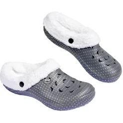 Outlet Gifi Sabot Hipps gris fourré pour femme 36/37