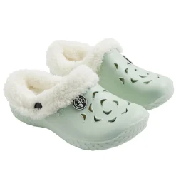 Discount Gifi Sabots enfant Hipps fourrés bleu azur T32/33