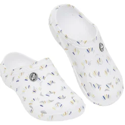 Best Gifi Sabots Hipps Femme plastique blanc motif tricolore T38/39