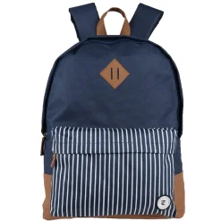 New Gifi Sac à dos Tucson bi-matière bleu simili marron