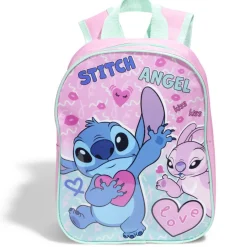 Outlet Gifi Sac goûter enfant Stitch et Angel 22x10xH28cm PVC rose