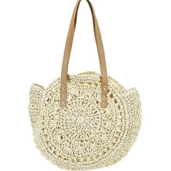 Hot Gifi Sac rond beige et marron