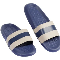 Online Gifi Sandales claquettes plastique bleu avec bandes blanches 44/45