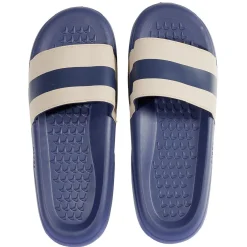 Online Gifi Sandales claquettes plastique bleu avec bandes blanches 44/45
