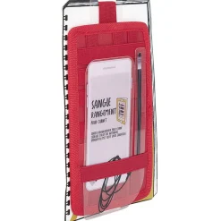 Hot Gifi Sangle de rangement pour cahier effet simili rouge
