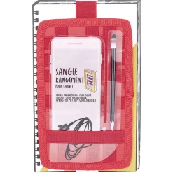 Hot Gifi Sangle de rangement pour cahier effet simili rouge