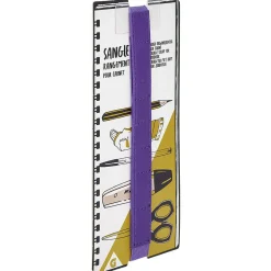 New Gifi Sangle de rangement stylo pour cahier effet simili violet